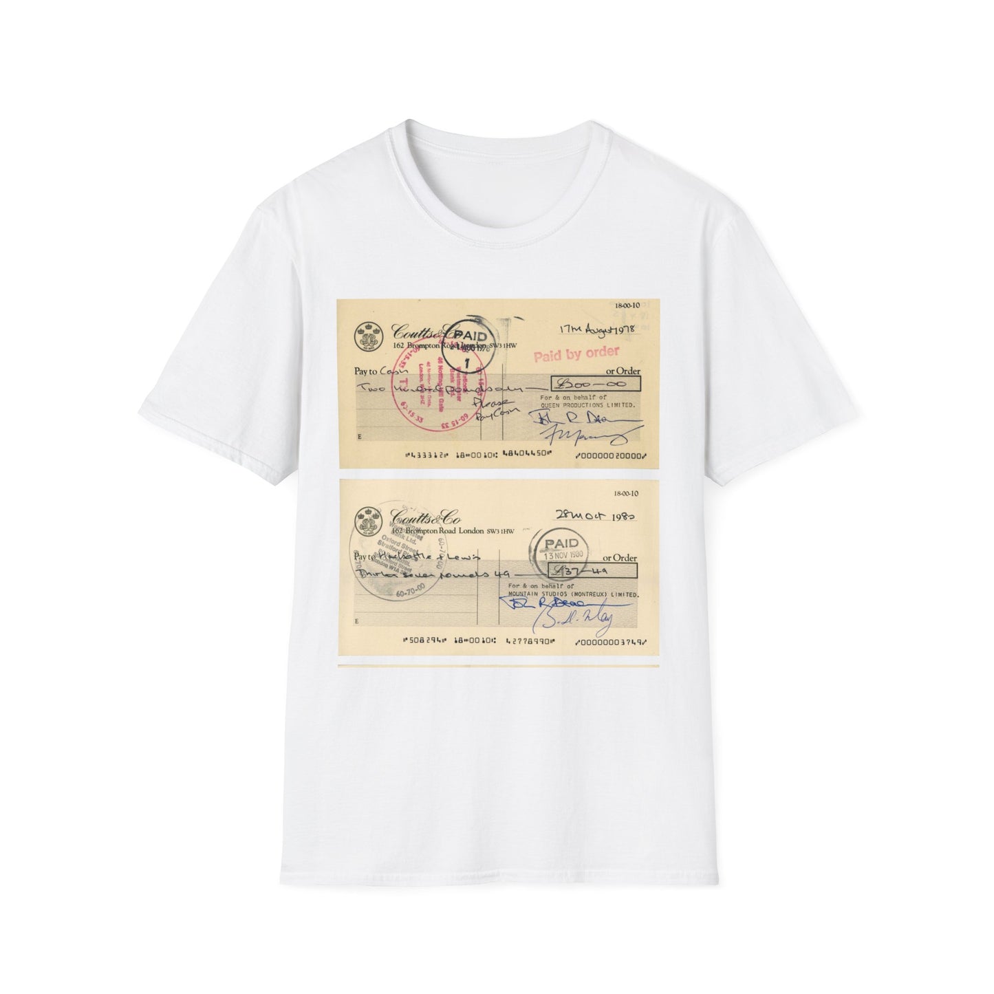 Vintage Document Unisex Softstyle T-Shirt - Paid Graphic Tee