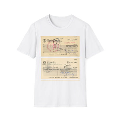 Vintage Document Unisex Softstyle T-Shirt - Paid Graphic Tee