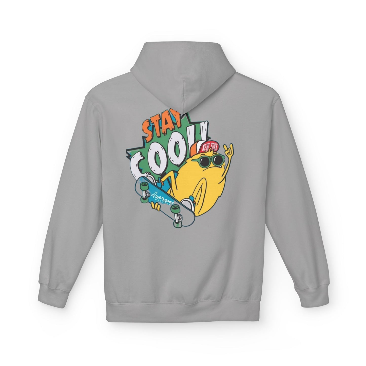 Stay Cool! Unisex Softstyle Fleece Hoodie - Fun & Comfy Skatewear