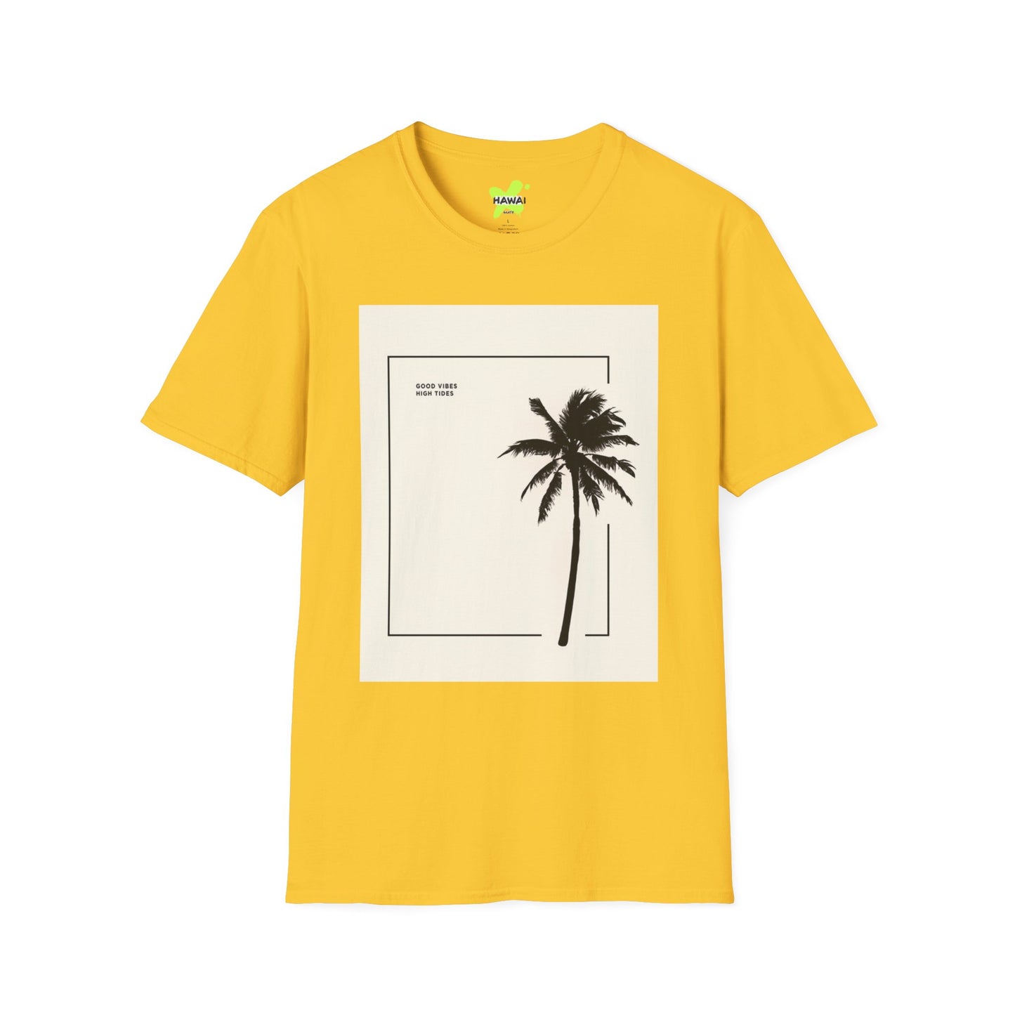 Unisex Softstyle T-Shirt - 'Good Vibes' Palm Tree Design for Casual Wear