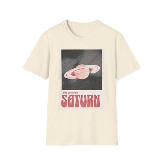 Vintage Saturn Graphic T-Shirt, Retro Space Tee, Unisex Casual Wear, Planet Lovers Gift, Cool Astronomy Shirt