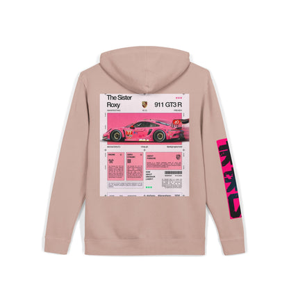 Pigment-Dyed Hoodie — Retro Racing Car Graphic ("911 GT3R")