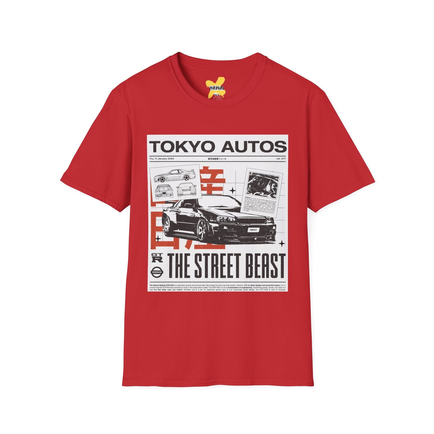 Tokyo Autos Street Beast T-Shirt, Unisex Graphic Tee, Car Enthusiast Gift, Casual Streetwear, Automotive Fashion, Birthday Gift
