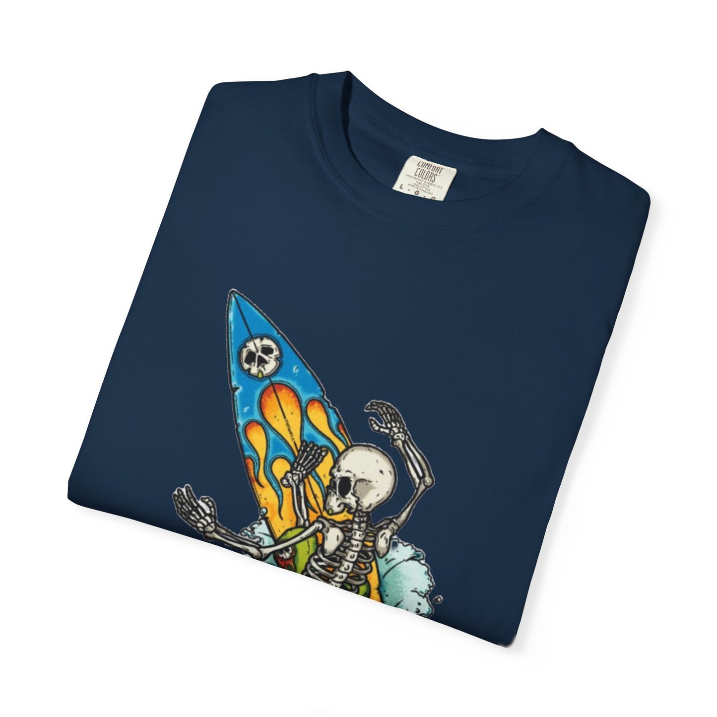 Surfing Skeleton Unisex T-shirt | Graphic Tee, Vintage Style, Beachwear, Gift for Surfers, Fun Summer Look