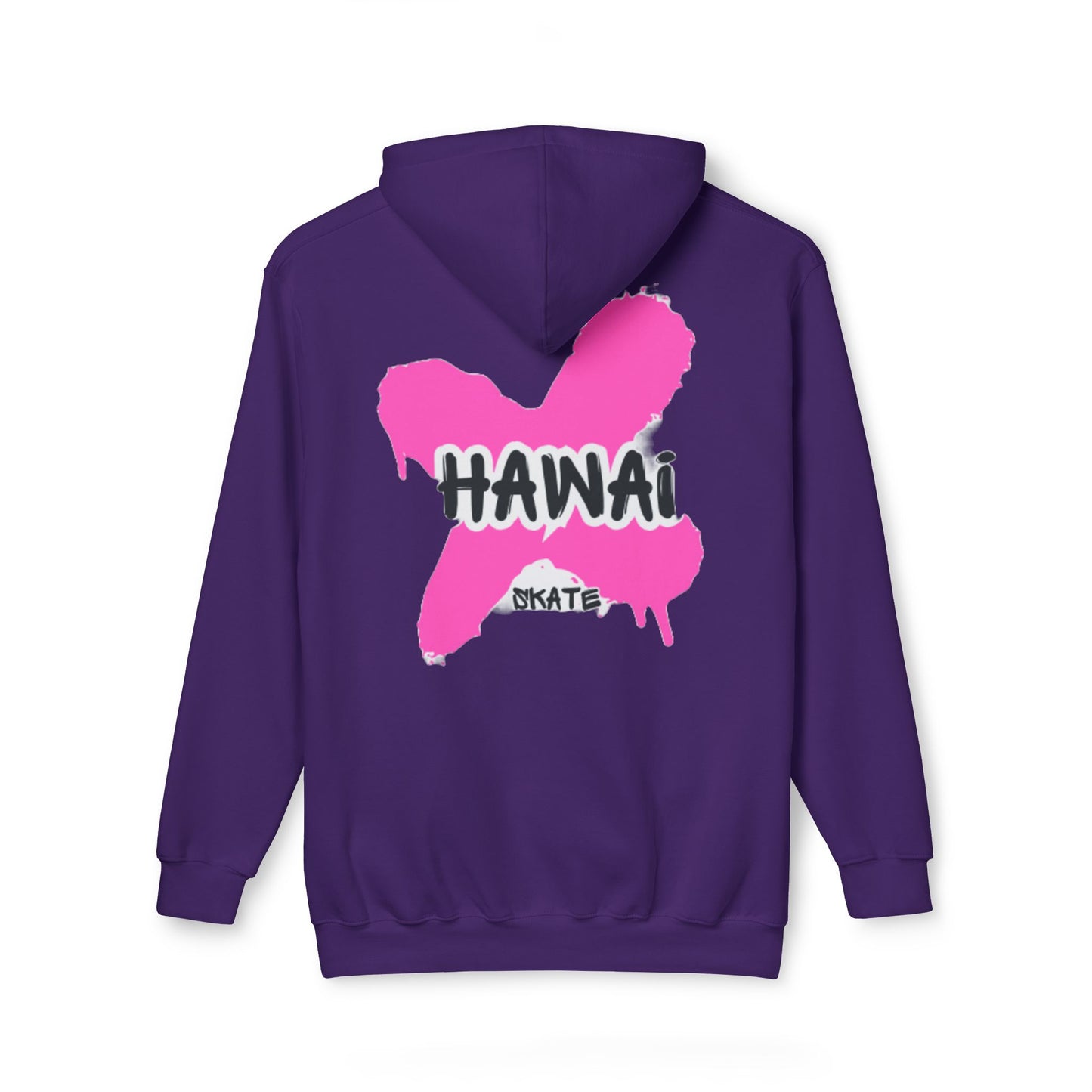 Unisex Hooded Sweatshirt - Vibrant Hawaii Skate Design