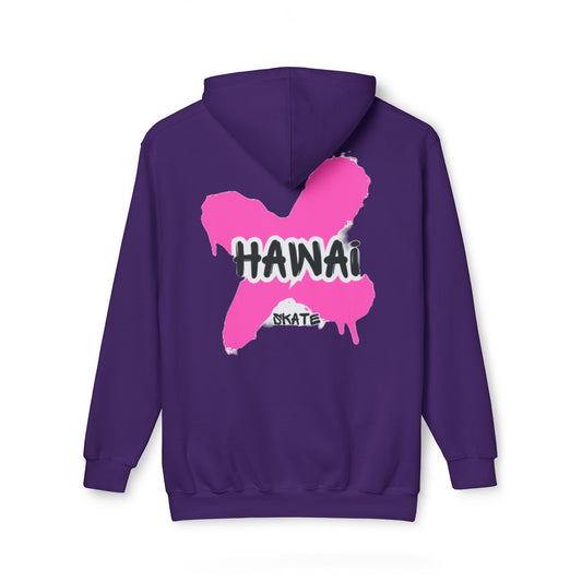 Unisex Hooded Sweatshirt - Vibrant Hawaii Skate Design