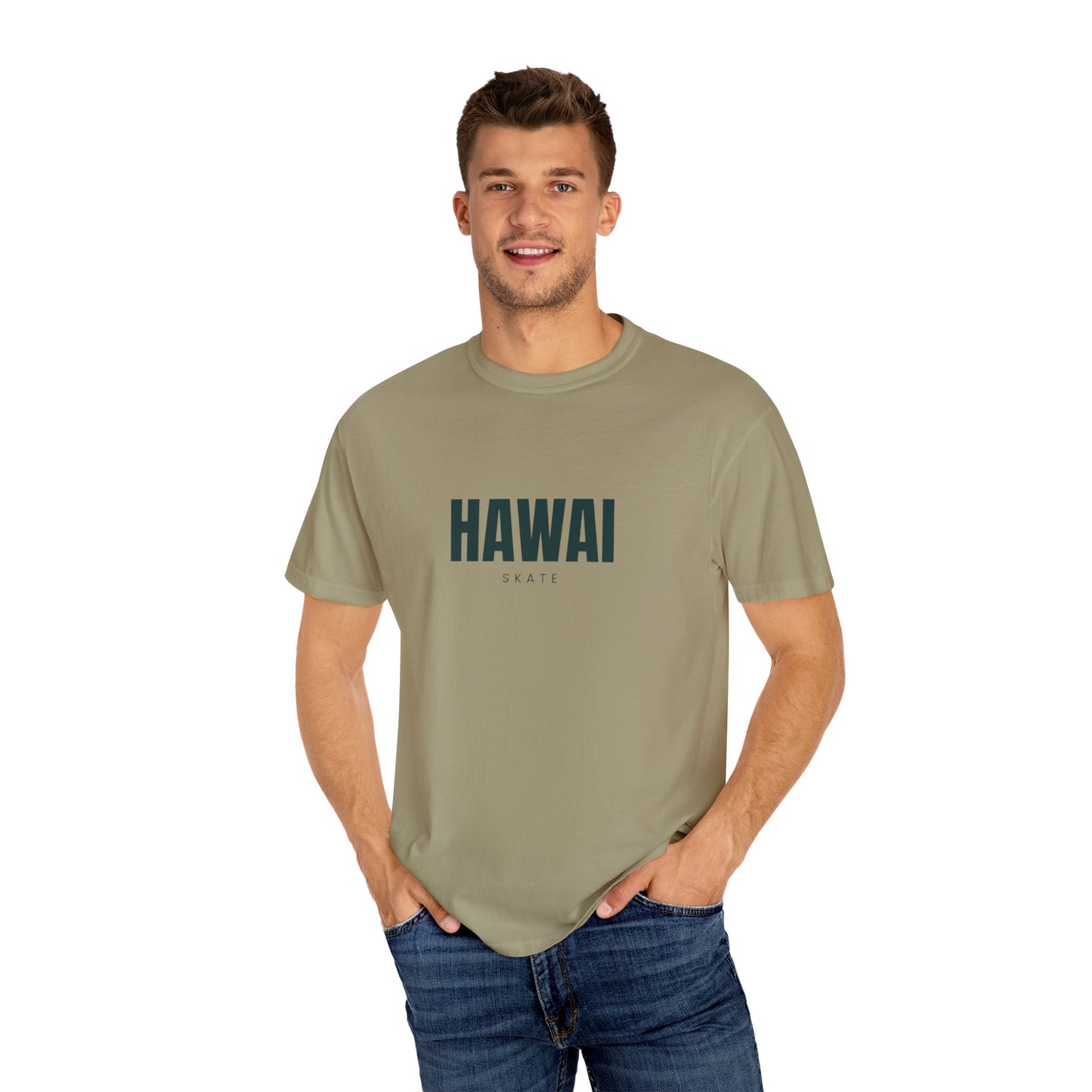Hawaii Garment-Dyed Unisex T-shirt - Casual Beachwear, Travel Souvenir, Summer Vibes, Gift for Him/Her, Retro Style