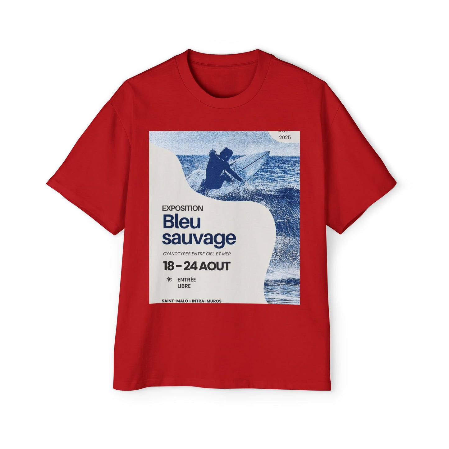 Bleu Sauvage Surf Tee — Men's Oversized Graphic T-Shirt