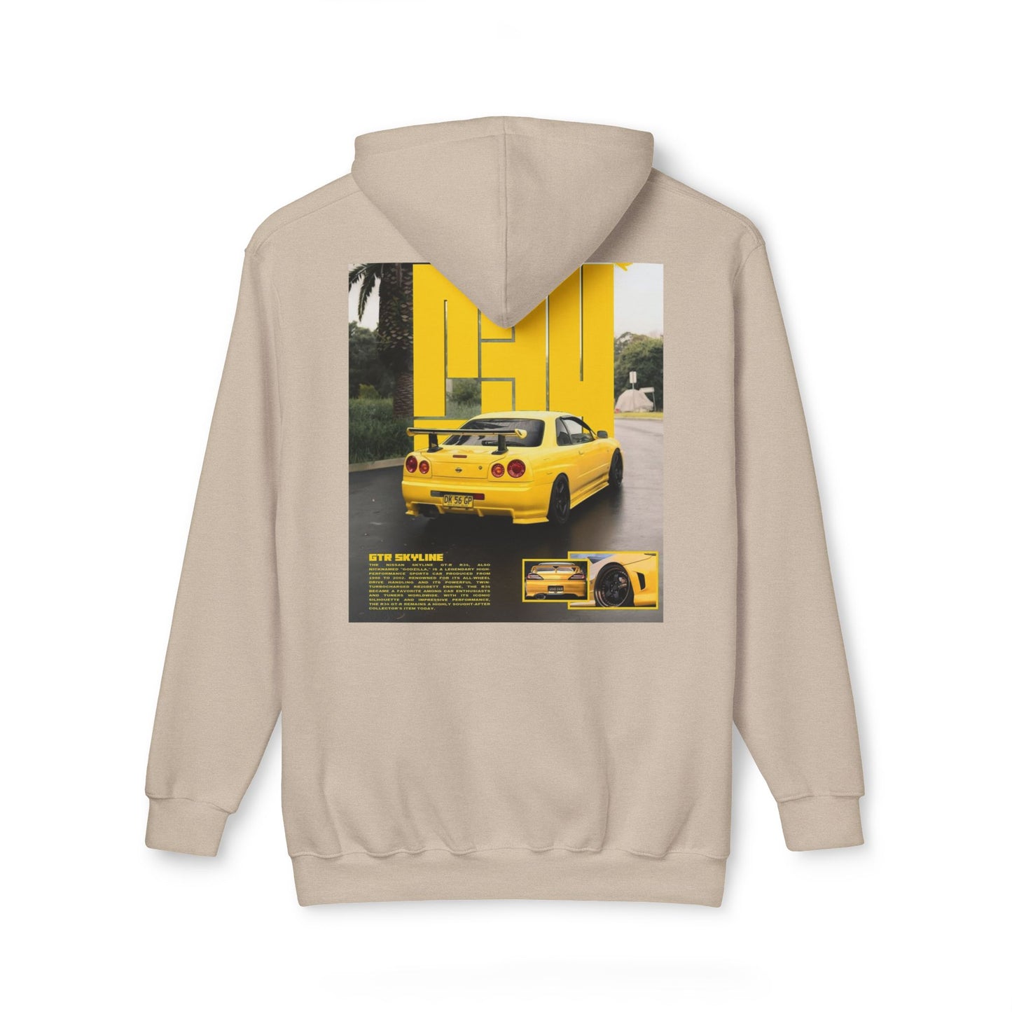 Unisex Hooded Sweatshirt - Retro Car Graphic - Made in the USA