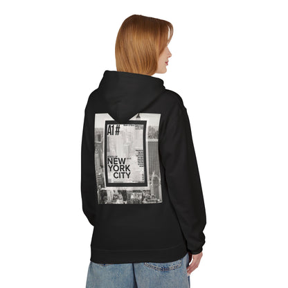 Happy Vibes Unisex Fleece Hoodie - Smiley Face Design