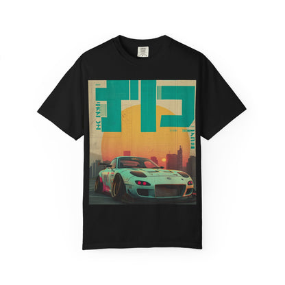 Retro Sunset Racing T-Shirt — Vintage Sports Car Graphic