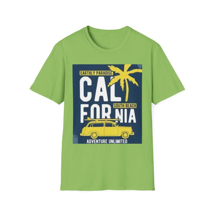 California Adventure Softstyle Tee, Unisex T-Shirt for Beach Lovers, Vacation Apparel, Summer Style, Travel Gift, Casual Wear