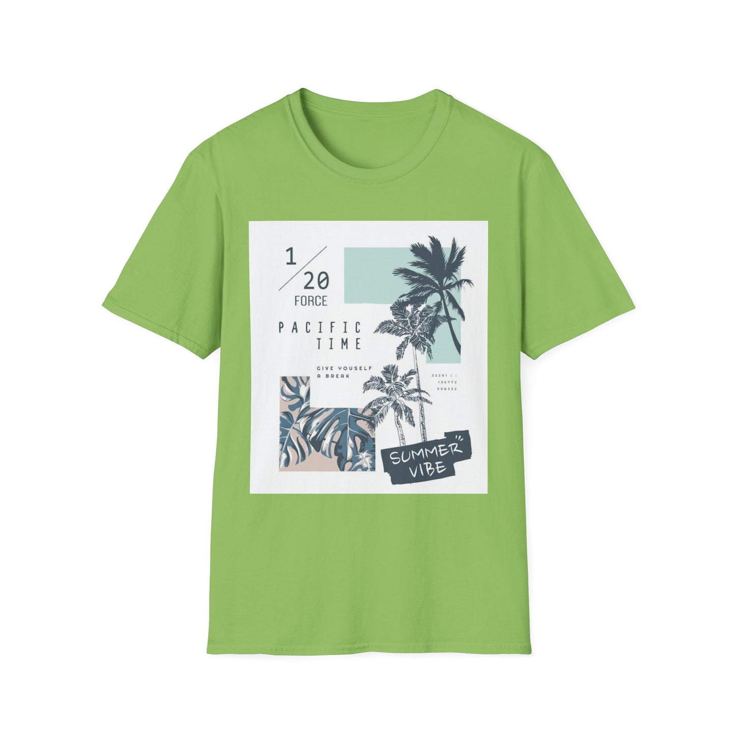 Summer Vibe Unisex Softstyle T-Shirt - Pacific Time Graphic Tee