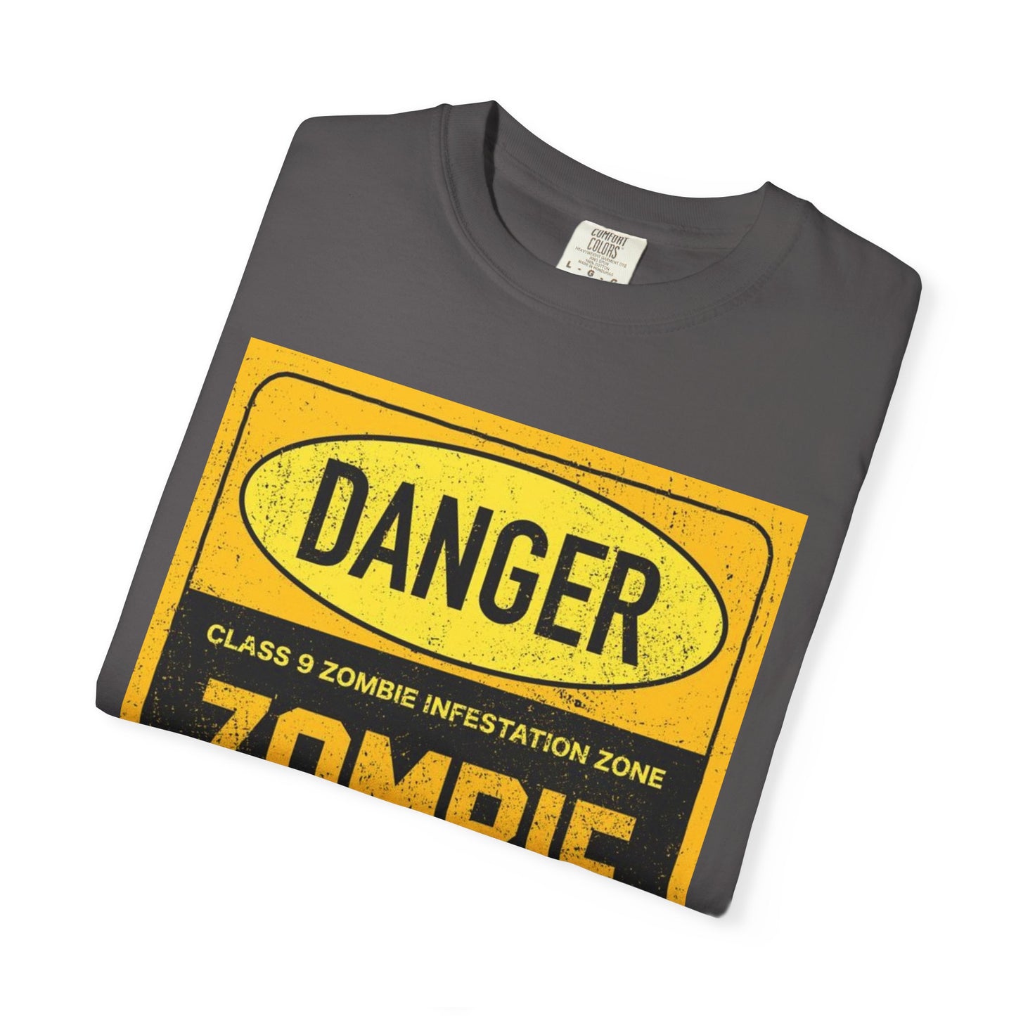 Zombie Zone T-Shirt - Unisex Danger Graphic Tee for Halloween & Horror Fans