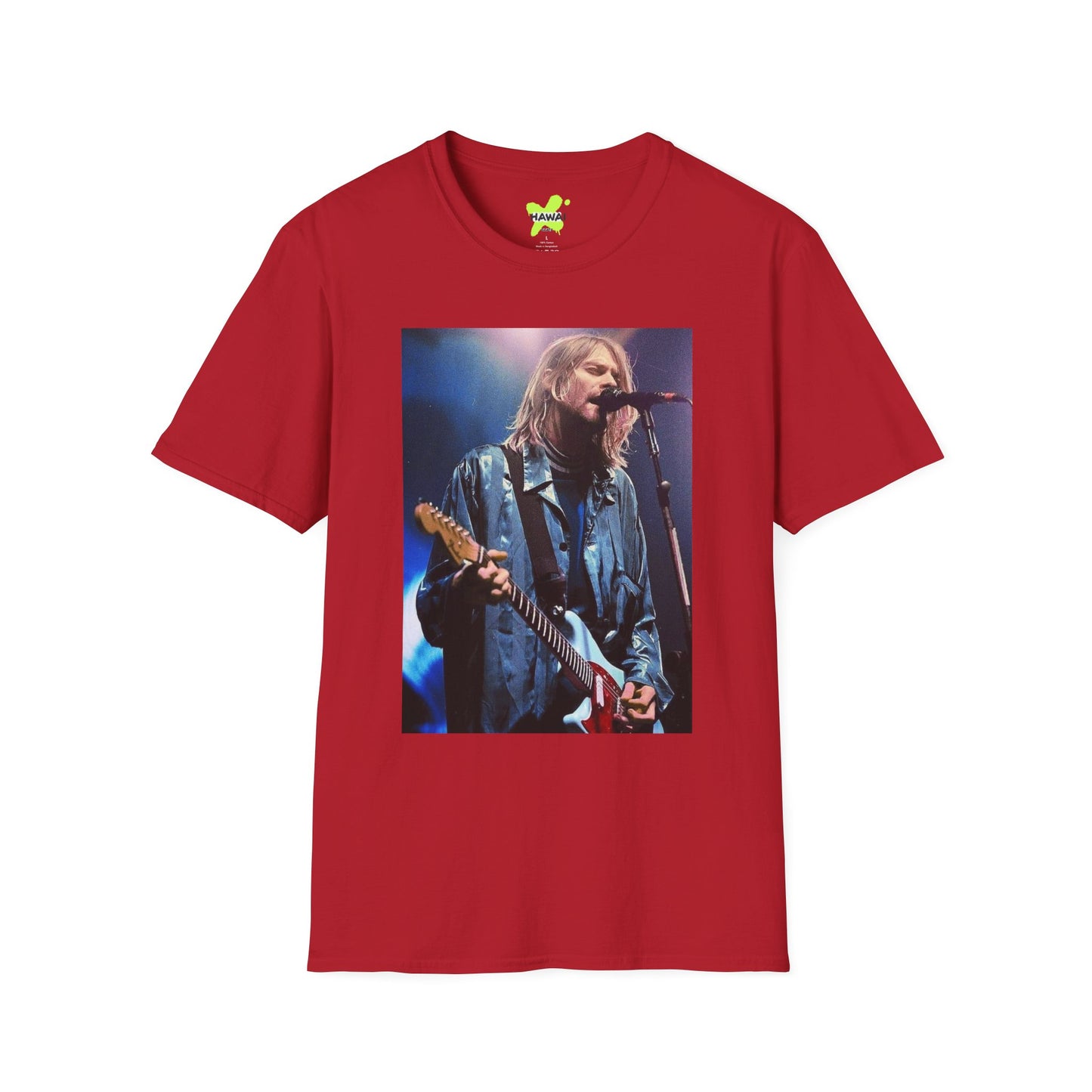 Kurt Cobain Unisex Softstyle T-Shirt - Retro Grunge Band Tee