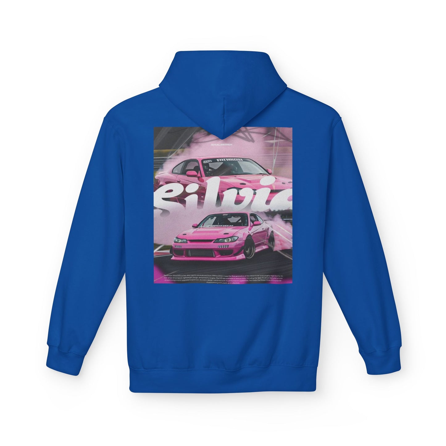 Unisex Fleece Hoodie with Pink Silvia Design - Stylish and Comfortable Streetwear