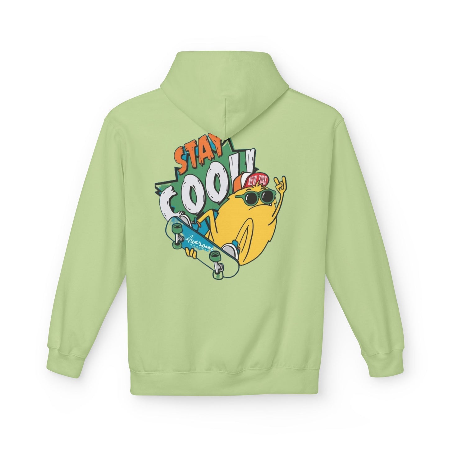 Stay Cool! Unisex Softstyle Fleece Hoodie - Fun & Comfy Skatewear