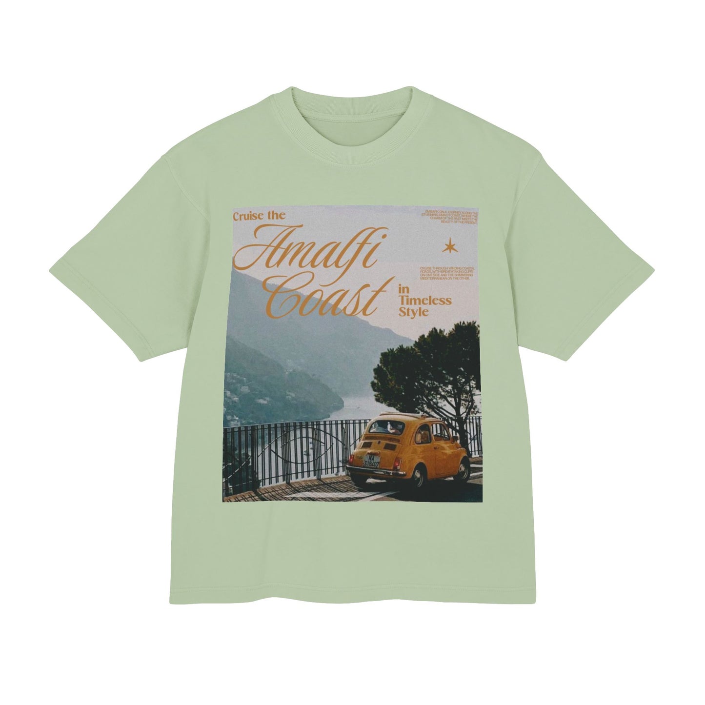 Amalfi Coast Vintage Fiat Tee – Retro Travel Graphic T-Shirt