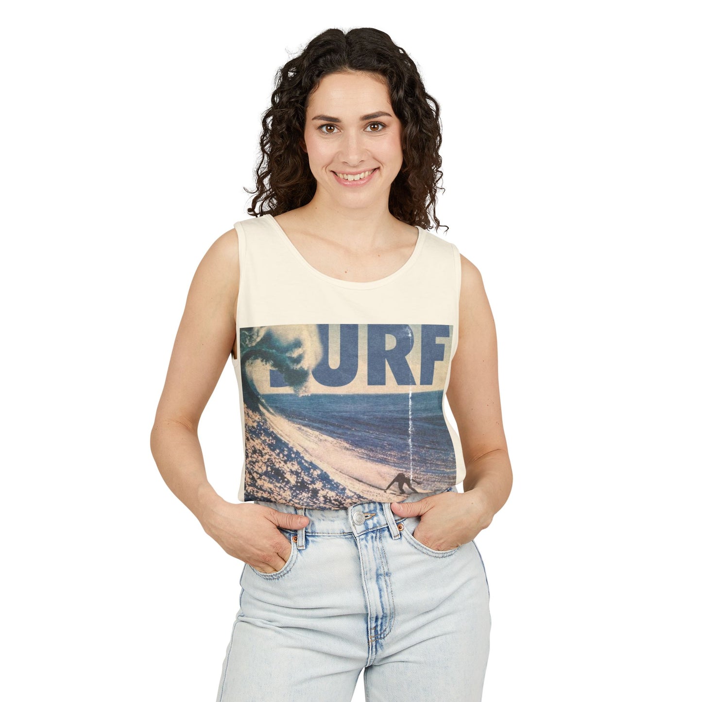Surf Vintage Tank Top – Retro Beach Surfing Graphic