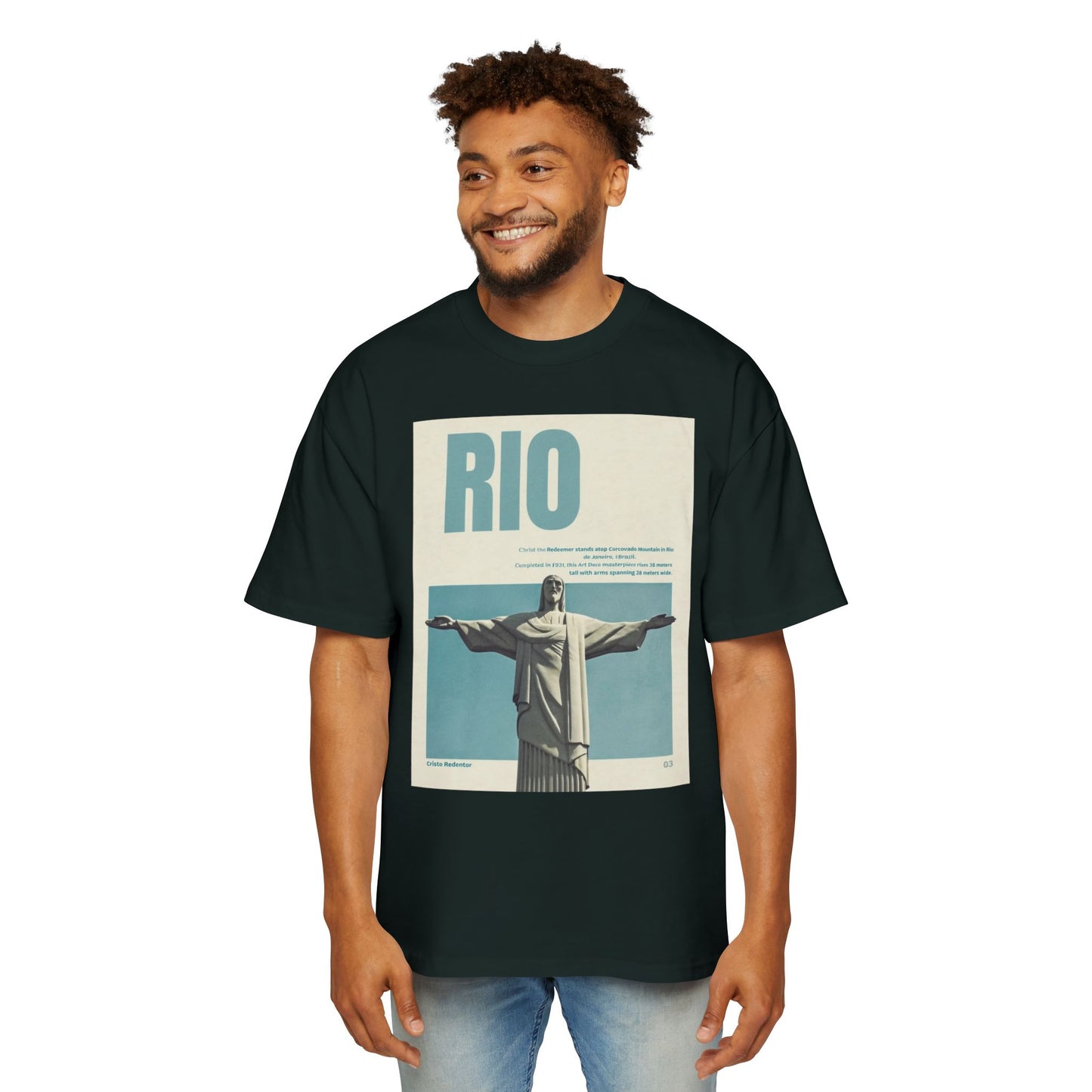 Rio Vintage Poster T-Shirt — Christ the Redeemer Travel Tee