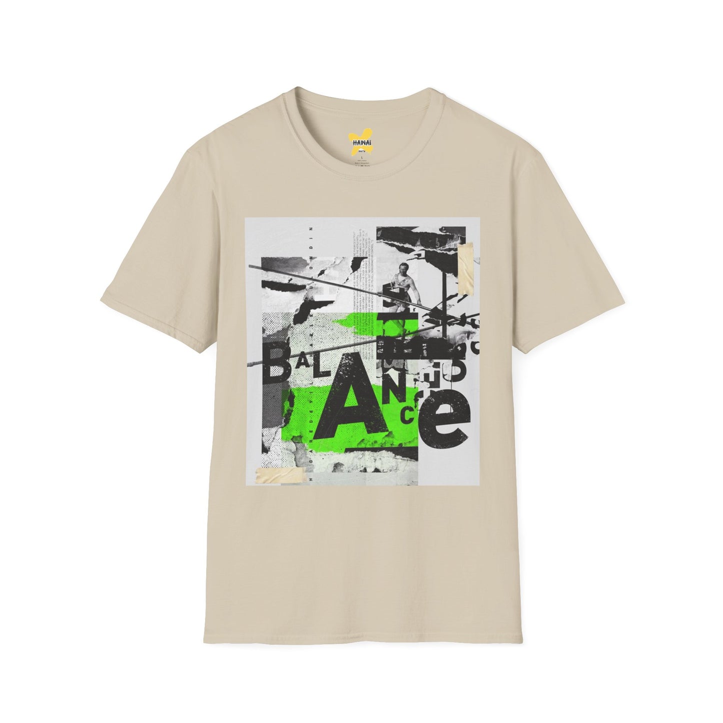 Retro Graphic Tee - Balance Art Design for Casual Style