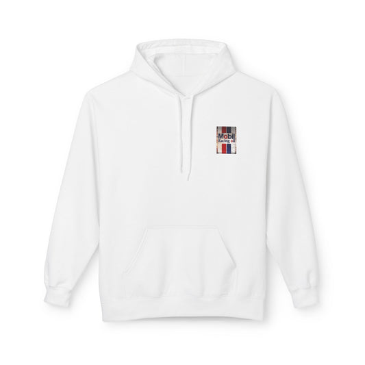 Retro Mobil Racing Oil Fleece Hoodie for Motorsport Enthusiasts