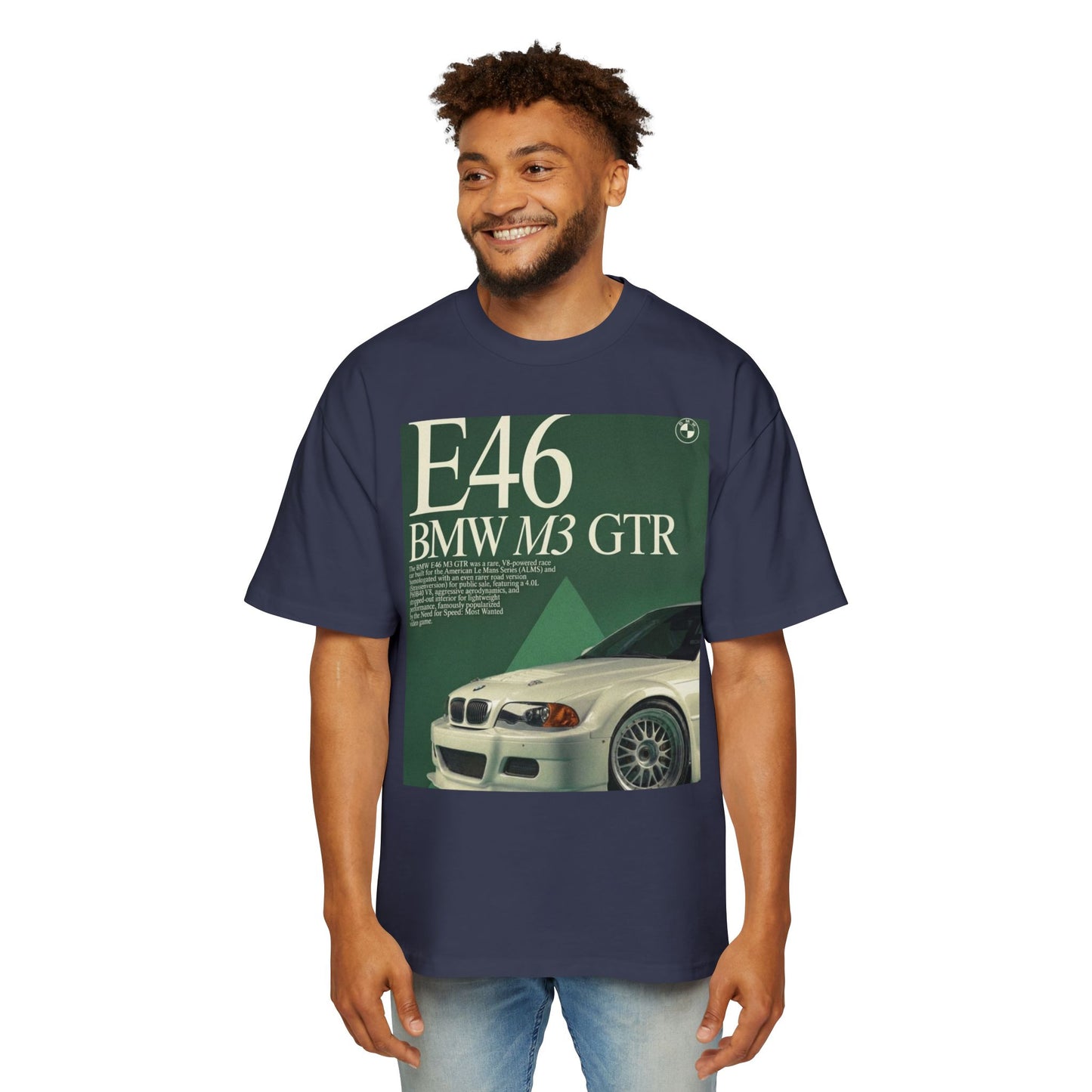 E46 BMW M3 GTR Tee — Vintage Racing Poster Graphic T-Shirt