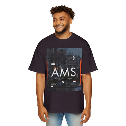 AMS Amsterdam Airport Tee — Travel-Inspired Graphic T-Shirt