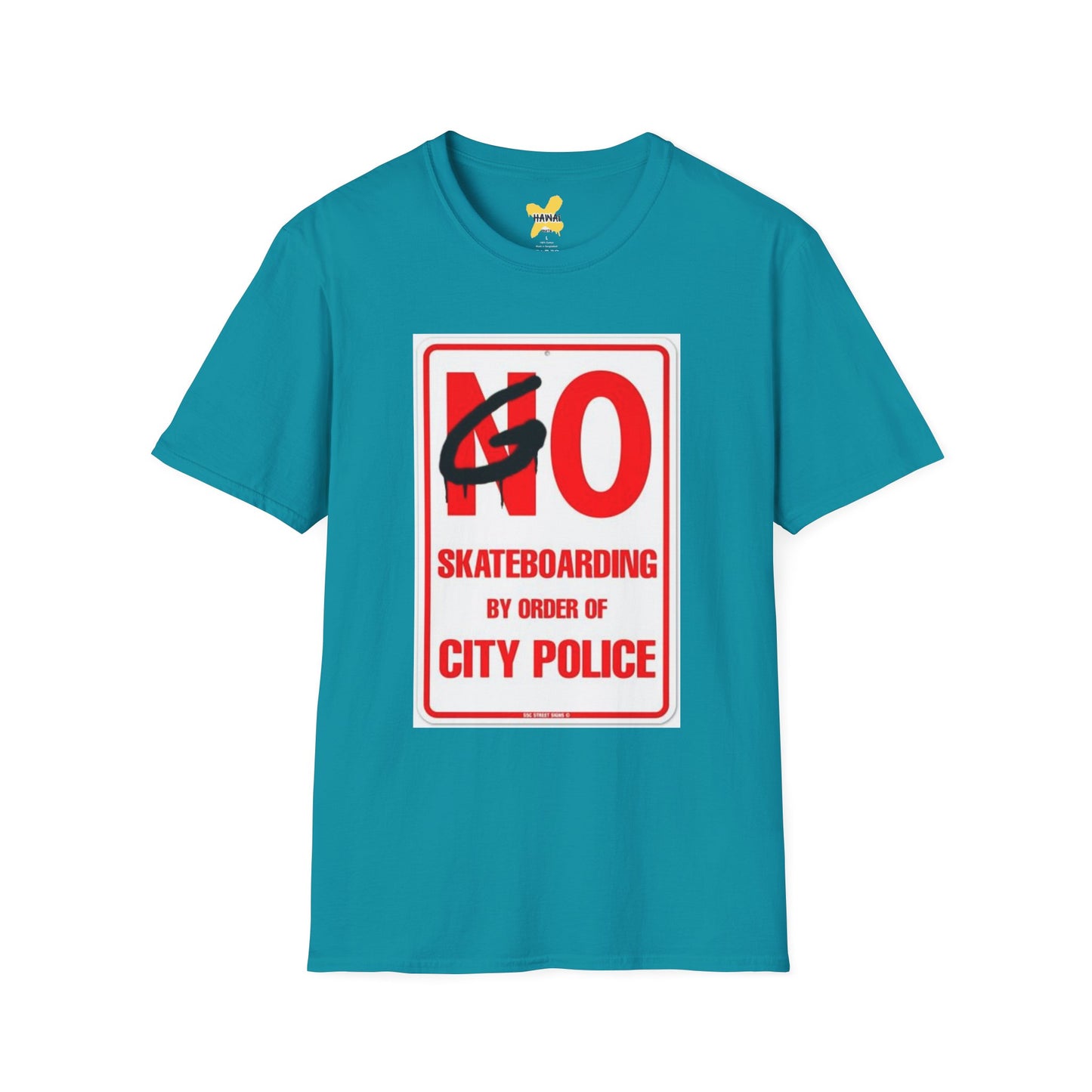 No Skateboarding Funny Unisex T-Shirt - City Police Sign Design
