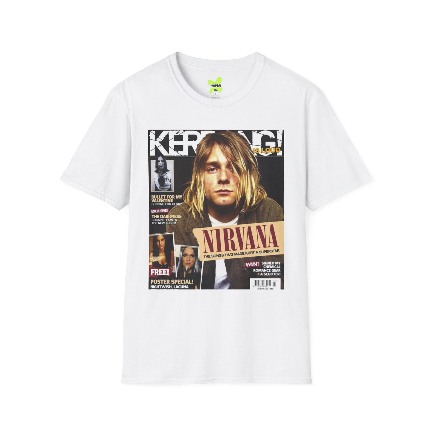 Retro Nirvana Unisex Softstyle T-Shirt - Vintage Magazine Design