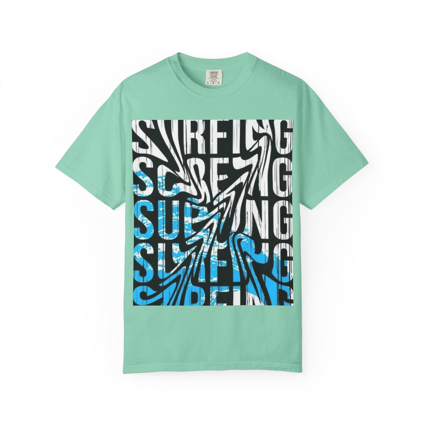 Wave Surfing Unisex Garment-Dyed T-Shirt | Casual Beachwear, Summer Style, Surfing Gift, Graphic Tee, Coastal Vibes