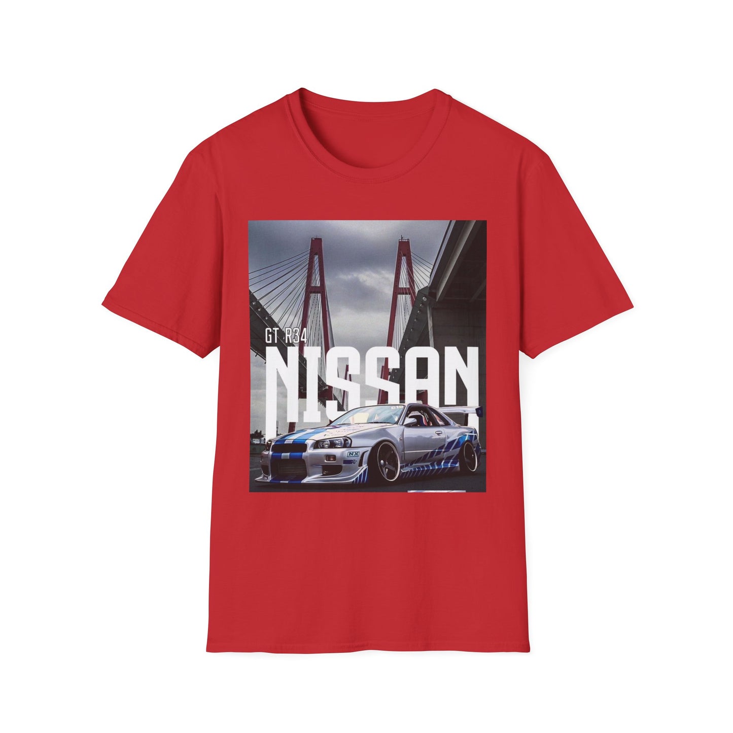 Nissan GT-R 34 Unisex Softstyle T-Shirt - Car Enthusiast Apparel