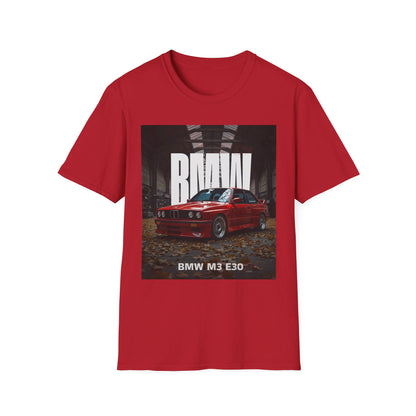 Classic BMW M3 E30 Unisex T-Shirt - Car Enthusiast Tee, Retro Automotive Shirt, Gift for Him, Birthday Apparel, Casual Style