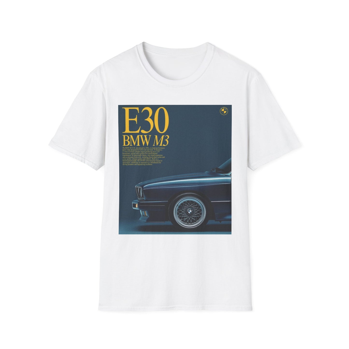 BMW E30 M3 Graphic Tee, Unisex Car Lover Shirt, Automotive Gift, Vintage T-Shirt, Car Enthusiast Apparel, Perfect for Birthdays