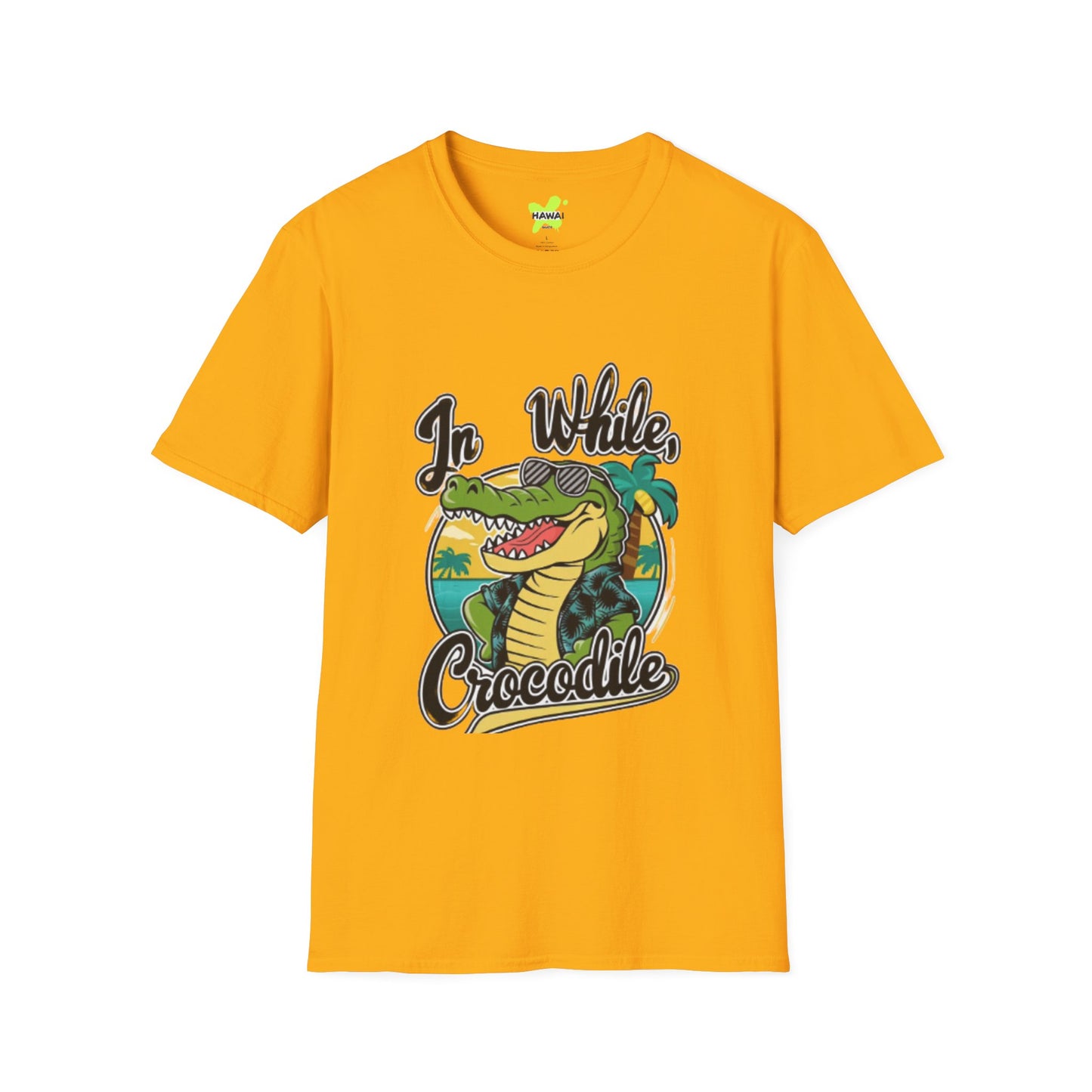 In Wild Crocodile Unisex Softstyle T-Shirt - Fun Graphic Tee for Animal Lovers