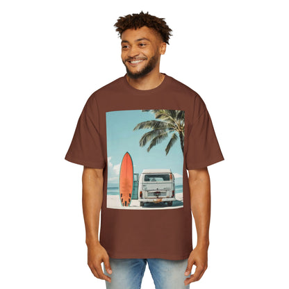 Surf Van Beach T-Shirt — Vintage Palm & Surfboard Graphic Tee