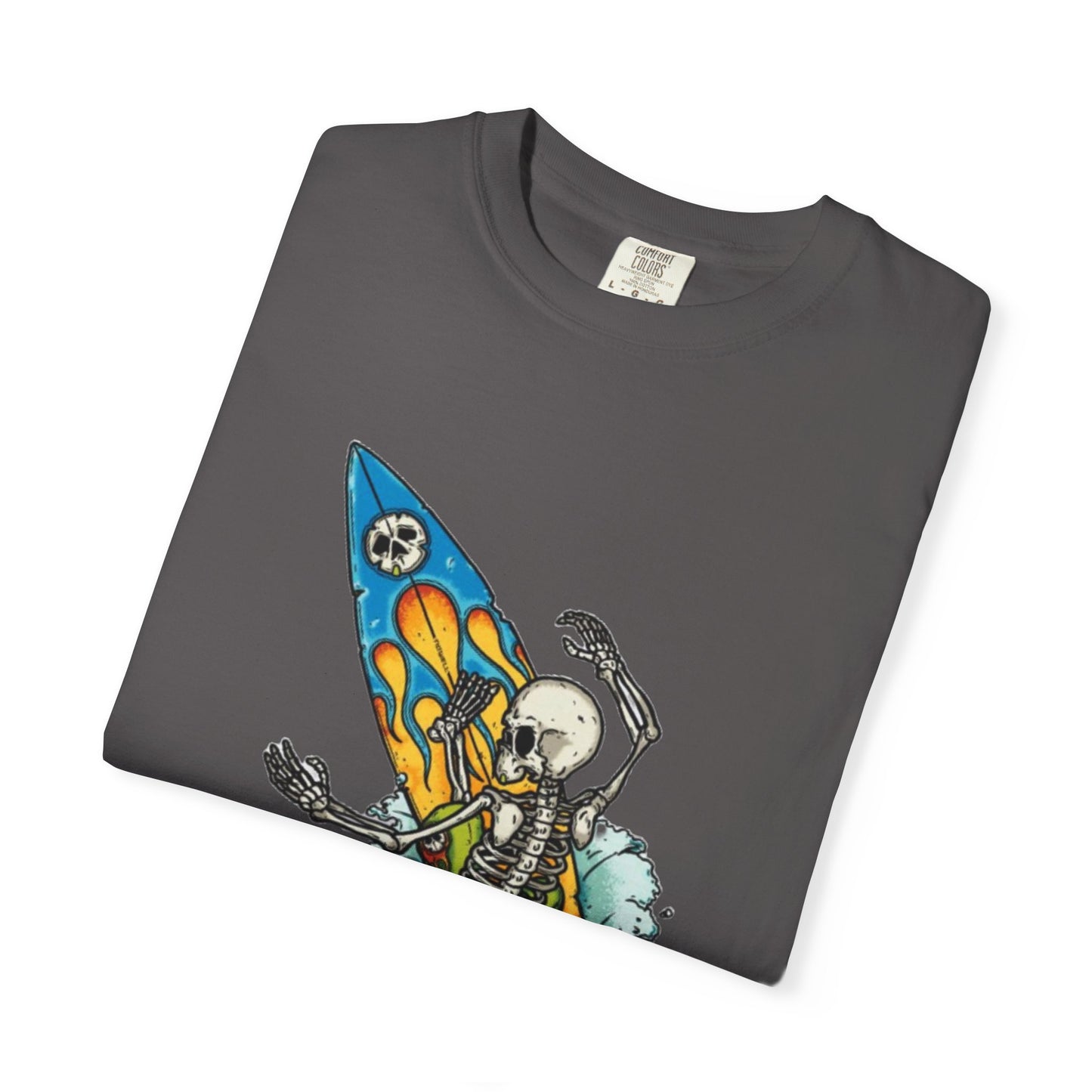 Surfing Skeleton Unisex T-shirt | Graphic Tee, Vintage Style, Beachwear, Gift for Surfers, Fun Summer Look