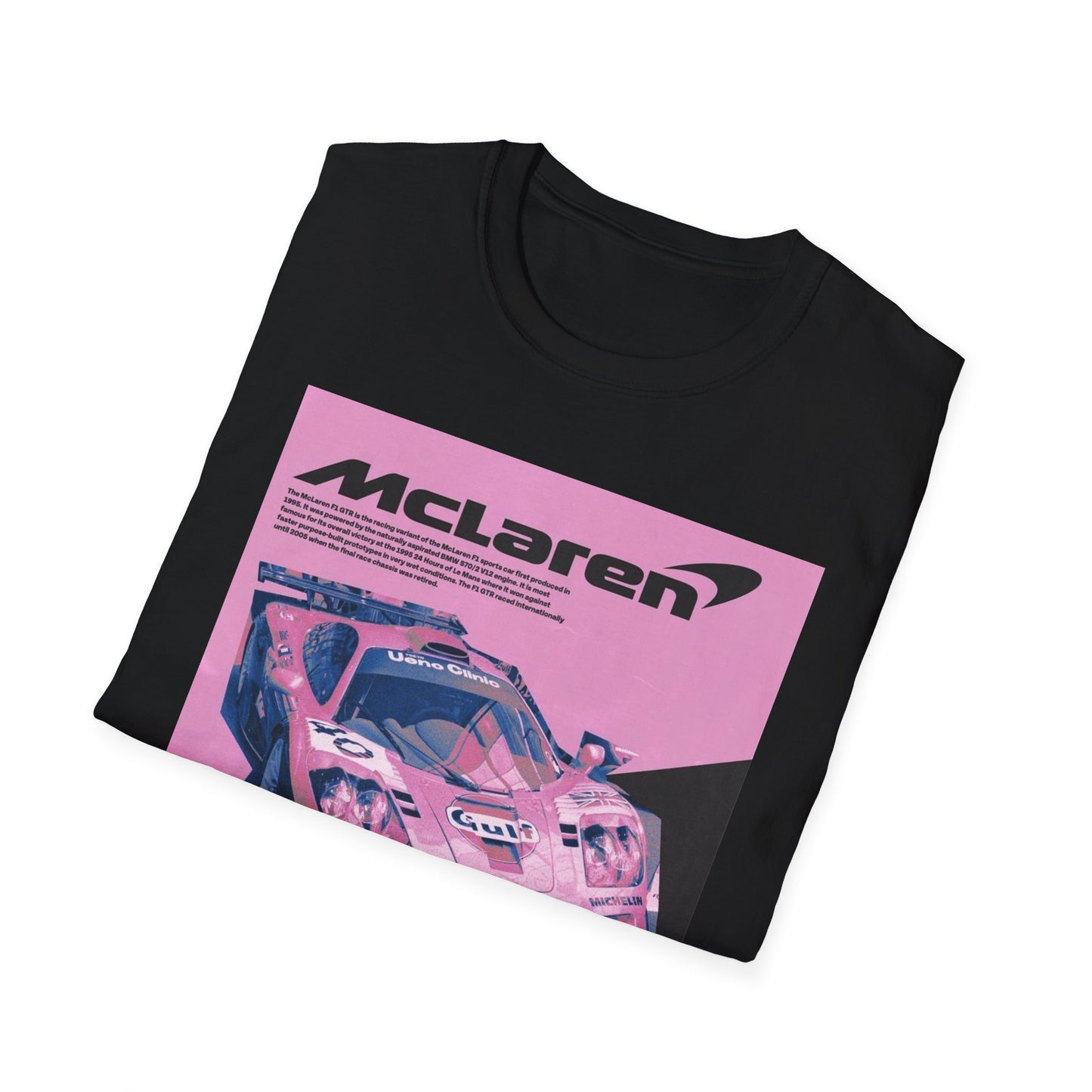 Retro McLaren Racing T-Shirt - Unisex Softstyle Tee for Car Enthusiasts