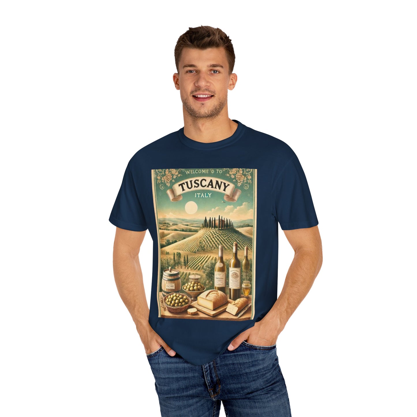 Vintage Tuscany Scene Unisex T-Shirt