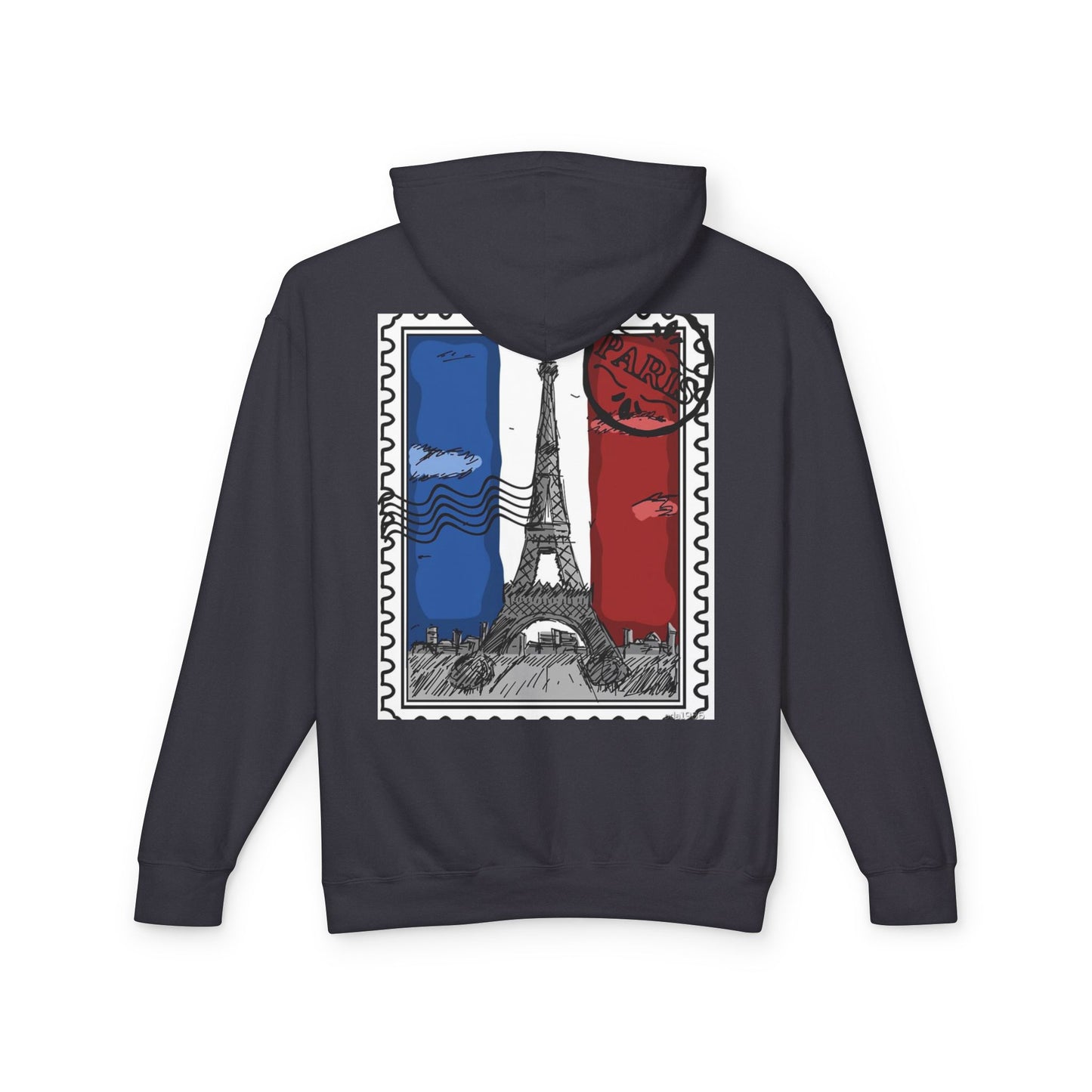 Paris Postcard Lightweight Hoodie for Travelers