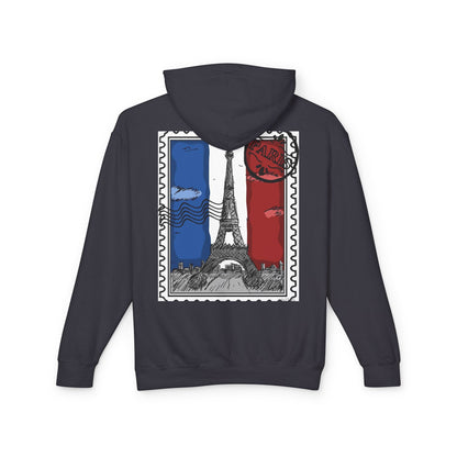 Paris Postcard Lightweight Hoodie for Travelers