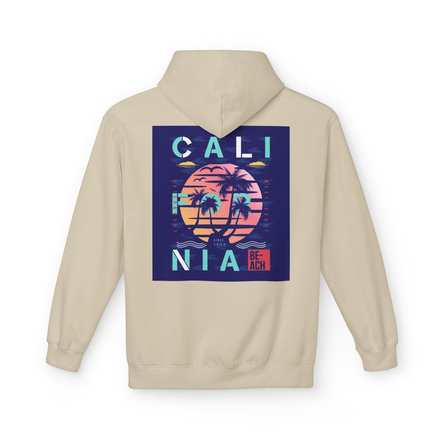 California Beach Vibes Unisex Fleece Hoodie - Softstyle Midweight Sweatshirt