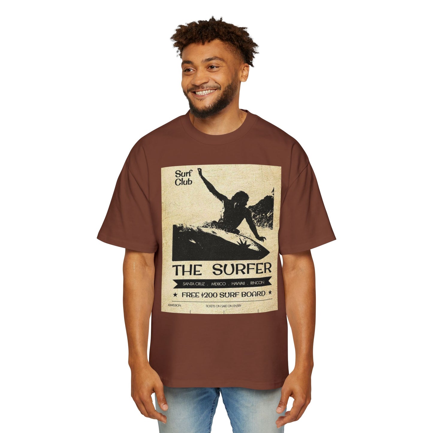The Surfer Vintage Surf Club Tee — Men's Oversized Surf Graphic T-Shirt