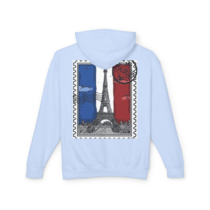 Paris Postcard Lightweight Hoodie for Travelers