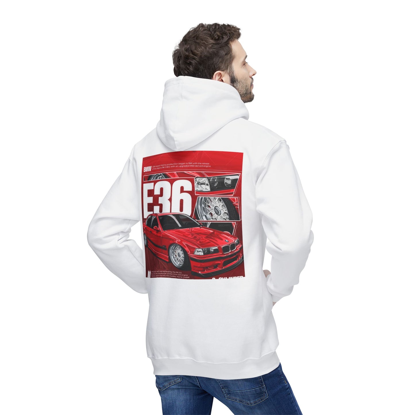 BMW E36 Unisex Hoodie, Car Lovers Gift, Automotive Sweatshirt, Made in USA Apparel, Cool Streetwear Design, Perfect for Car Shows