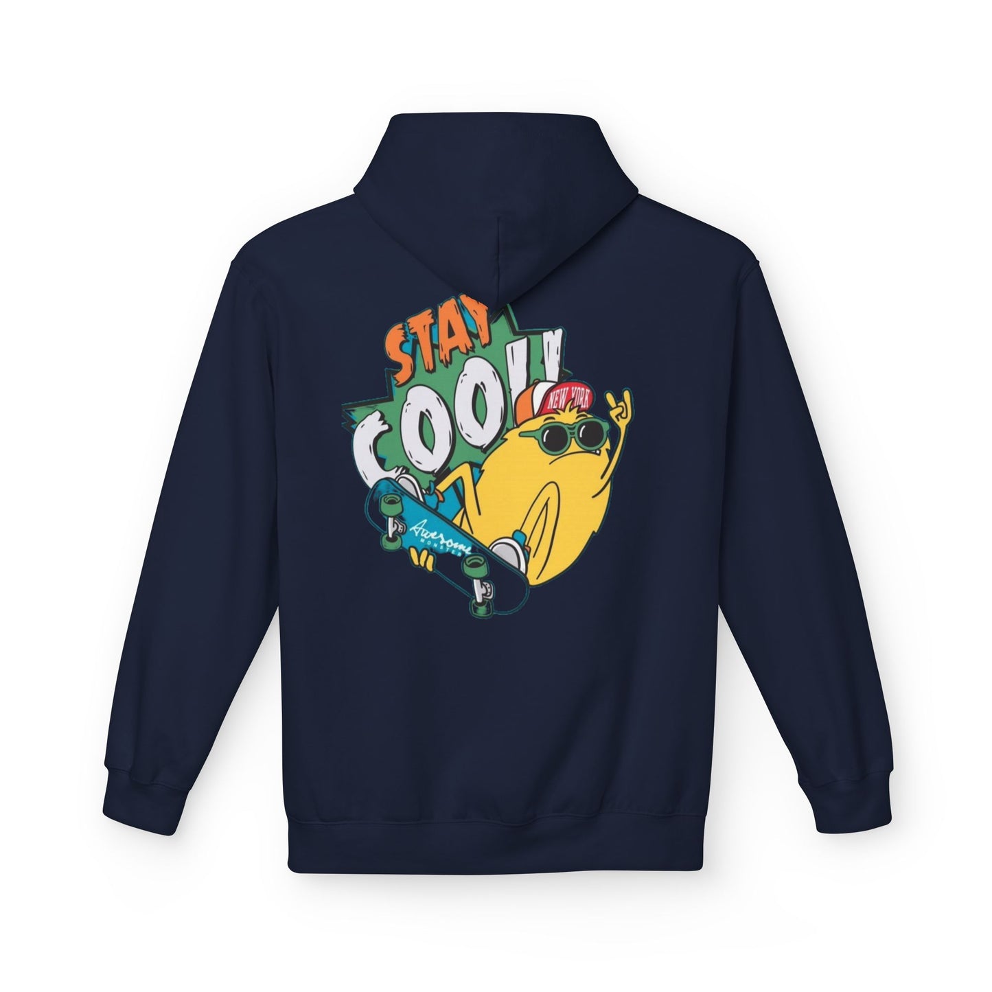 Stay Cool! Unisex Softstyle Fleece Hoodie - Fun & Comfy Skatewear
