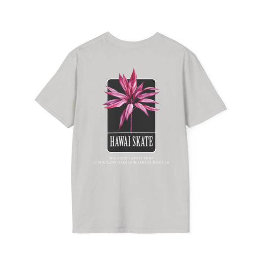Hawaii Skate Floral Unisex T-Shirt - Relaxed Fit Graphic Tee