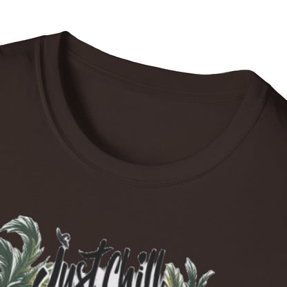 Just Chill Unisex Softstyle T-Shirt - Relaxing Frog Design for Casual Summer Vibes