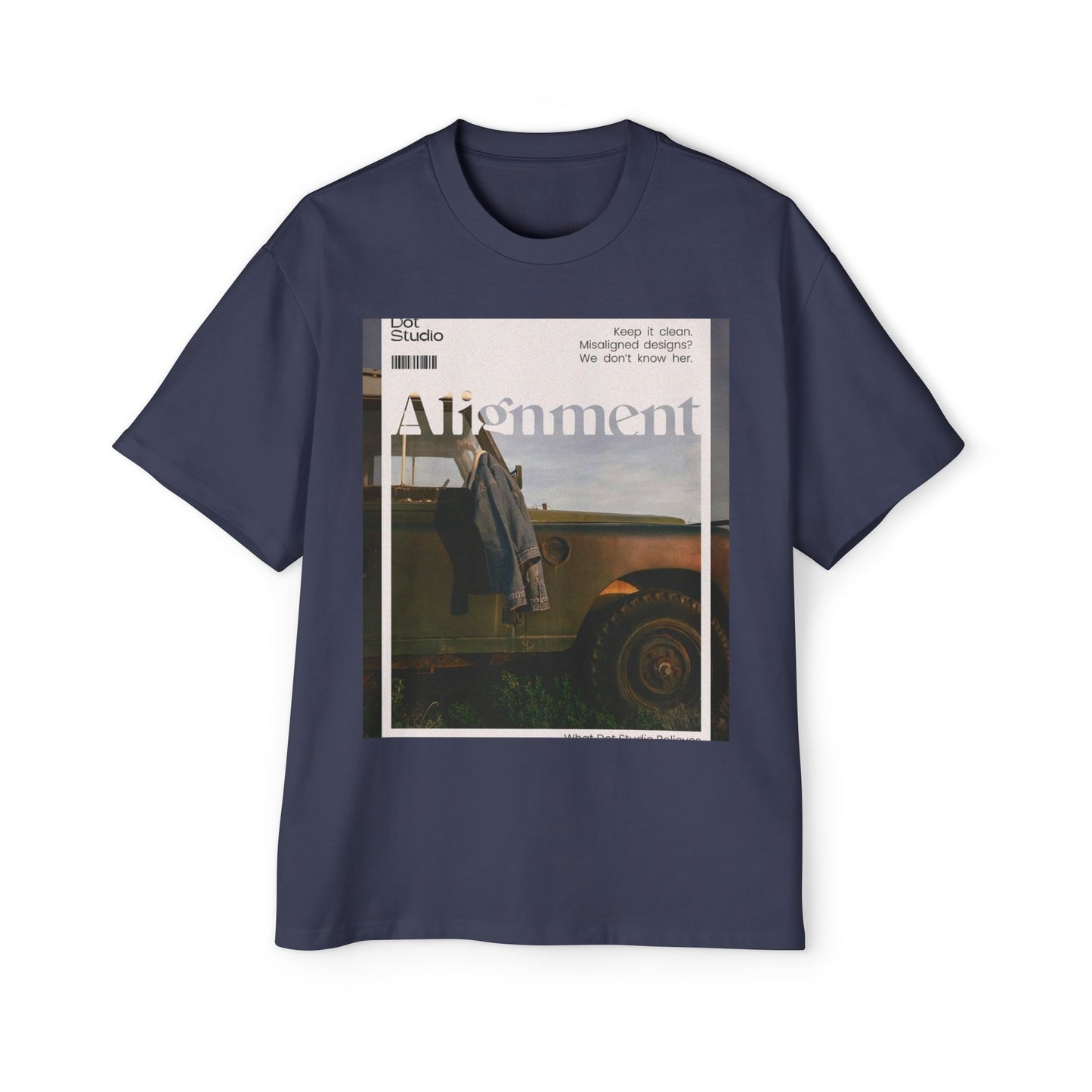 Alignment Vintage Jeep Graphic Tee – Men's Oversized Photo Print