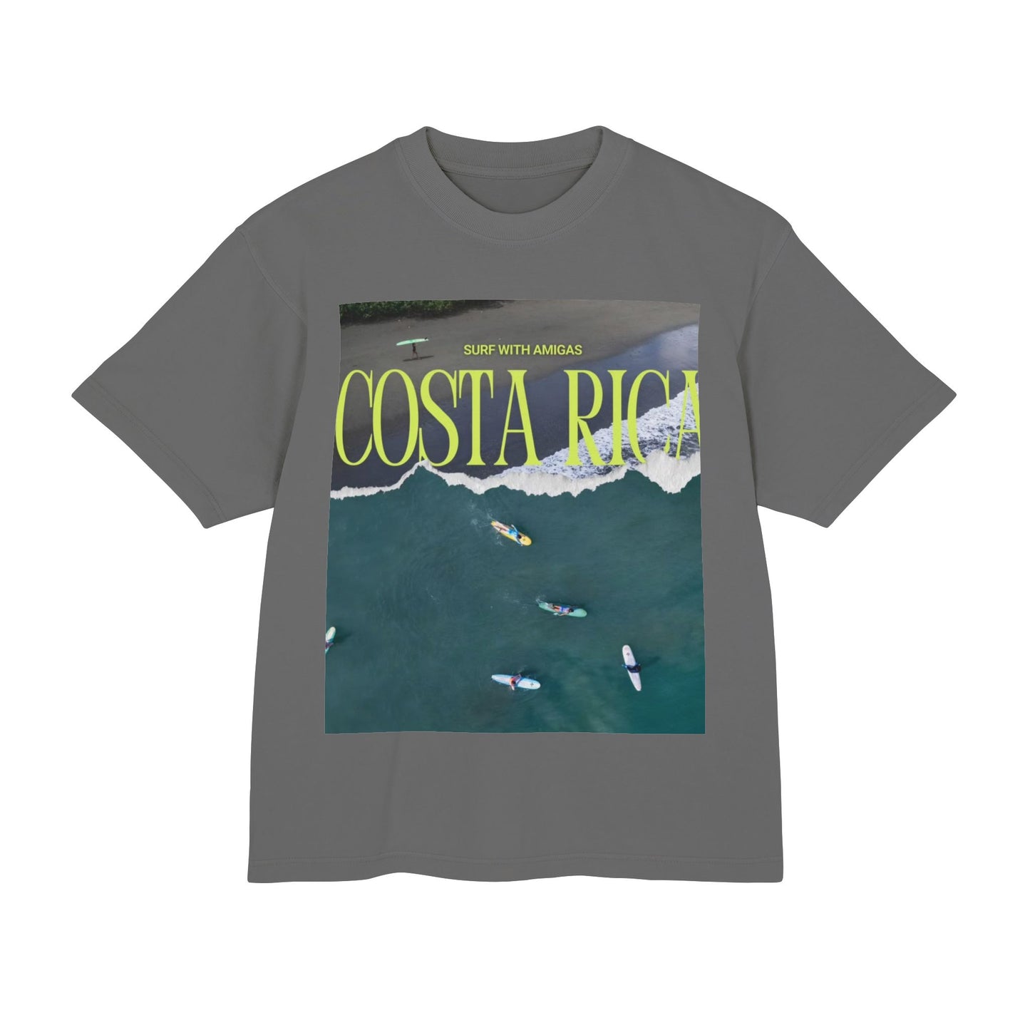 Costa Rica Surf Tee — Aerial Surfboard Photo Graphic T-Shirt